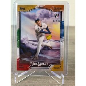 2025 Topps Bob Ross The Joy of Baseball Roki Sasaki RC Dodgers /99 #100